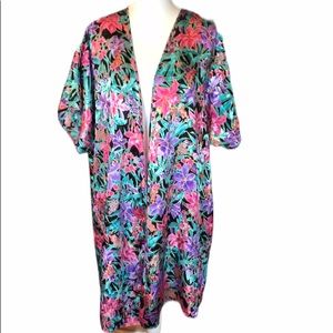 Heiress Floral robe or swimsuit coverup- EUC